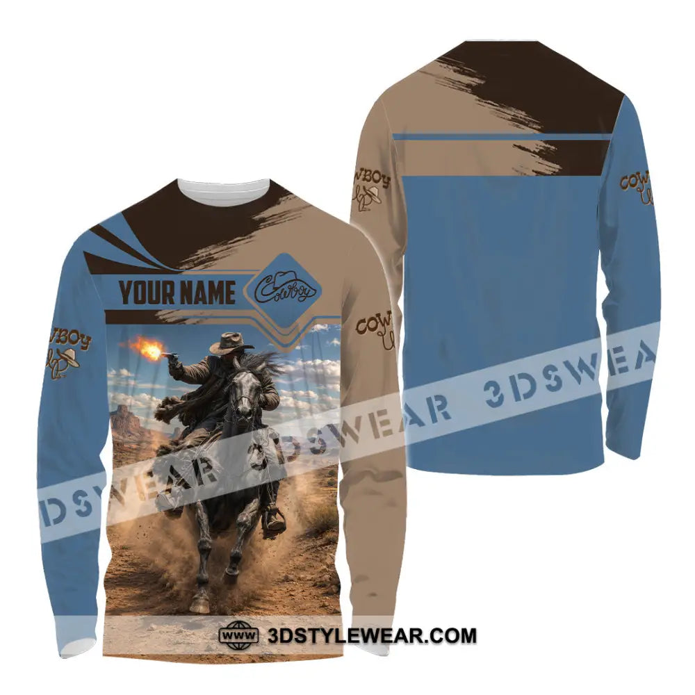 Unisex Shirt - Custom Cowboy Shirt - Long Sleeve Shirt / S - T-shirt