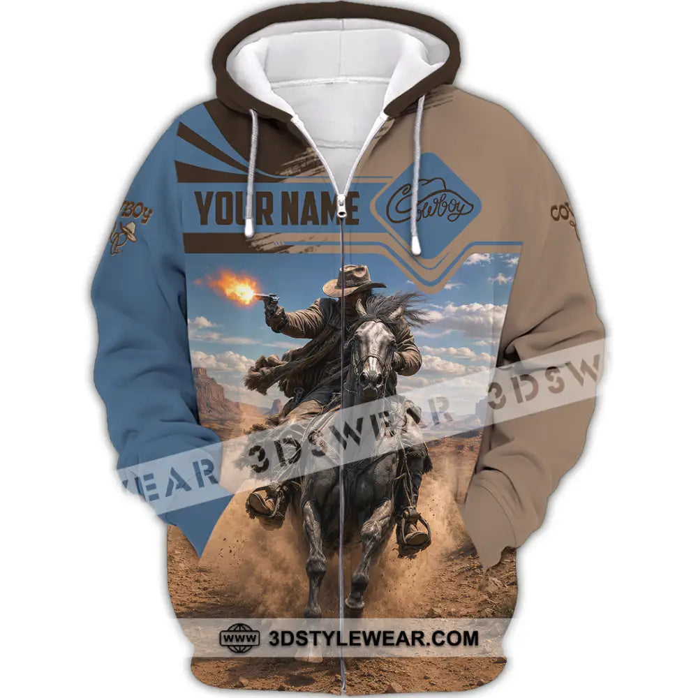 Unisex Shirt - Custom Cowboy Shirt - Zipper Hoodie / S - T-shirt