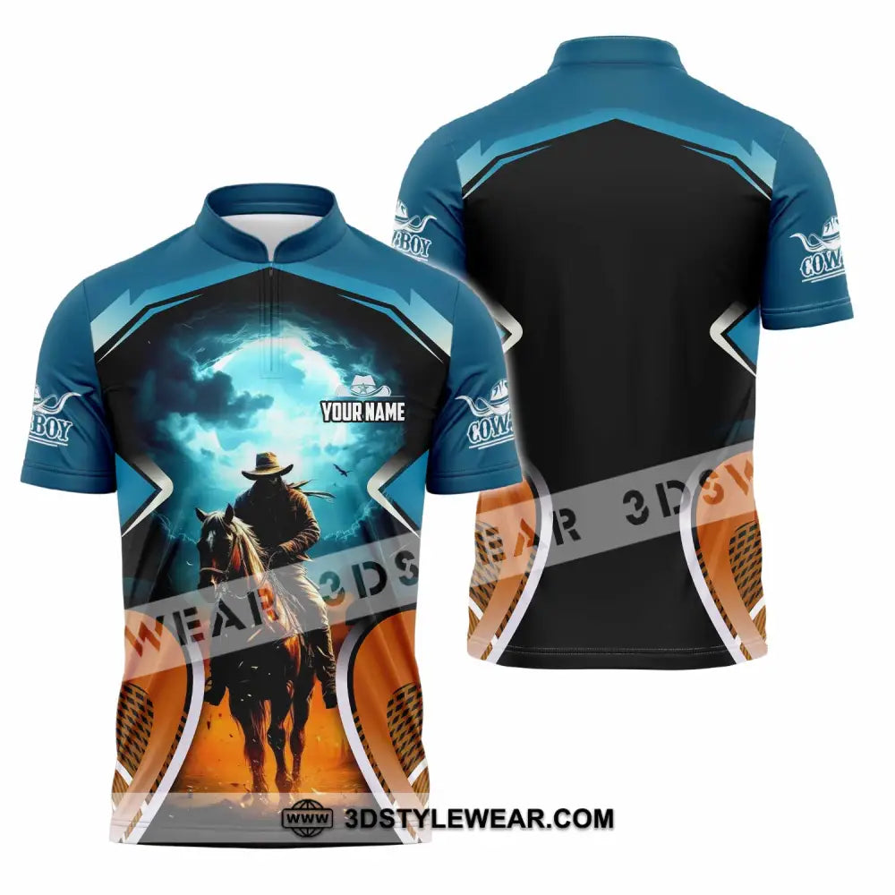 Unisex Shirt - Custom Cowboy Shirt - Zipper Polo Shirt / S - T-shirt