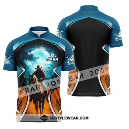 Unisex Shirt - Custom Cowboy Shirt - Zipper Polo Shirt / S - T-shirt