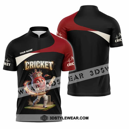 Unisex Shirt - Custom Cricket Shirt - Zipper Polo Shirt / S - T-shirt