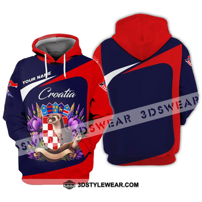 Unisex Shirt - Custom Croatia 3D Shirt Hoodie / S T-shirt