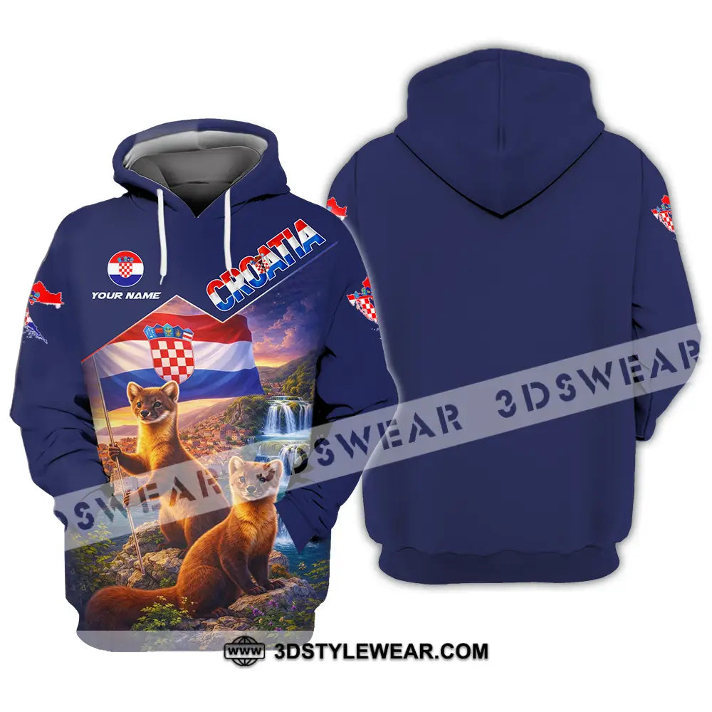 Unisex Shirt - Custom Croatia 3D Shirt Hoodie / S T-shirt