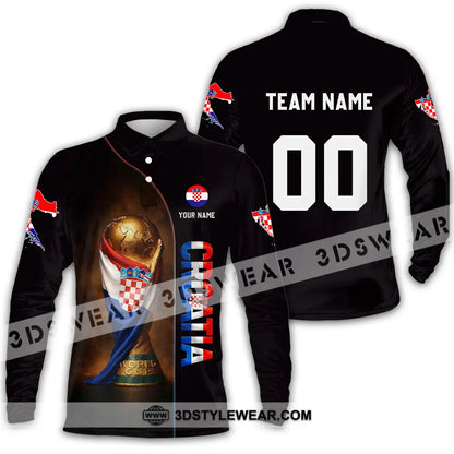 Unisex Shirt - Custom Croatia 3D Shirt Long Sleeve Polo / S T-shirt