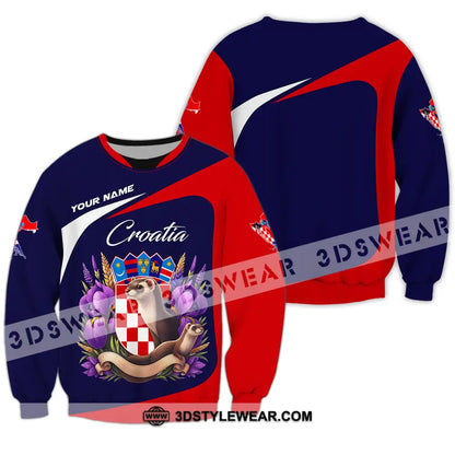 Unisex Shirt - Custom Croatia 3D Shirt Long Sleeve / S T-shirt