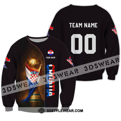Unisex Shirt - Custom Croatia 3D Shirt Long Sleeve / S T-shirt