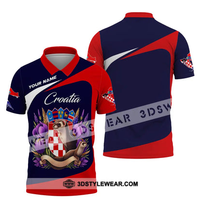 Unisex Shirt - Custom Croatia 3D Shirt Polo Shirt / S T-shirt