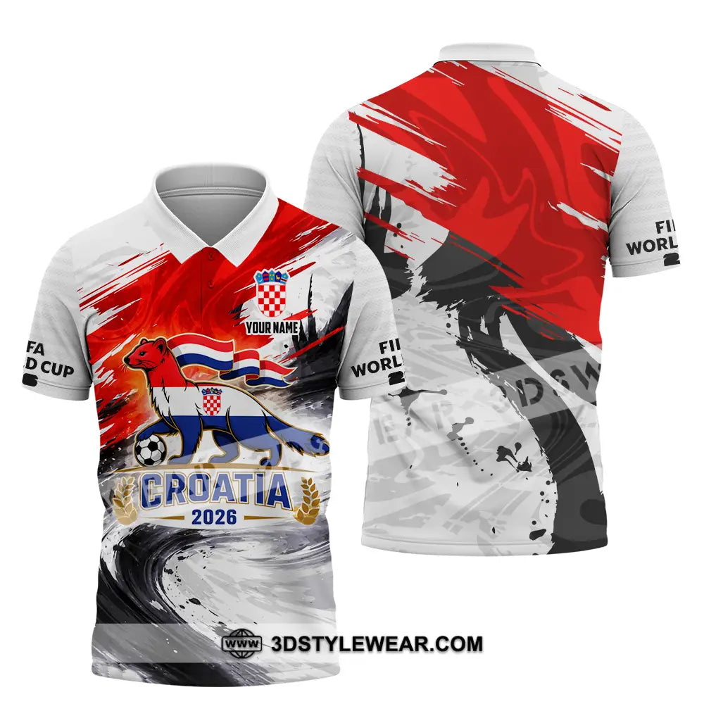 Unisex Shirt - Custom Croatia 3D Shirt Polo Shirt / S T-shirt