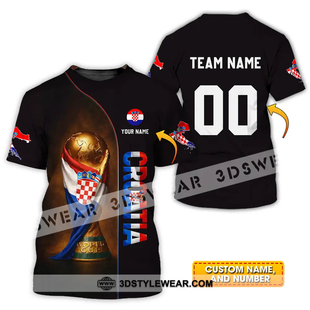 Unisex Shirt - Custom Croatia 3D Shirt T-shirt