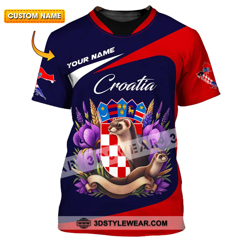 Unisex Shirt - Custom Croatia 3D Shirt T-shirt