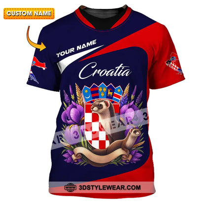 Unisex Shirt - Custom Croatia 3D Shirt T-shirt