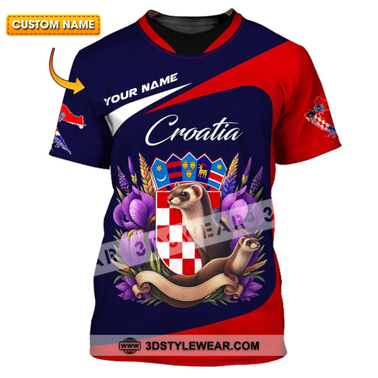 Unisex Shirt - Custom Croatia 3D Shirt T-shirt