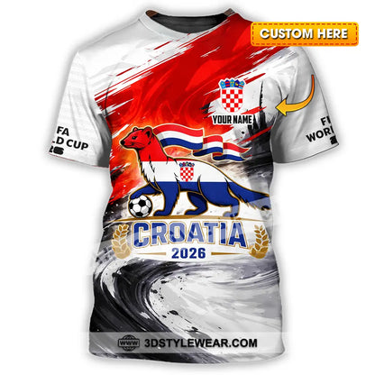 Unisex Shirt - Custom Croatia 3D Shirt T-shirt