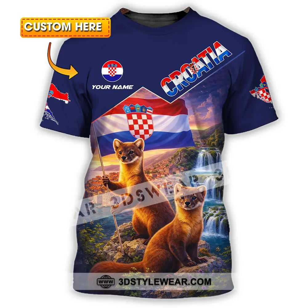 Unisex Shirt - Custom Croatia 3D Shirt T-shirt