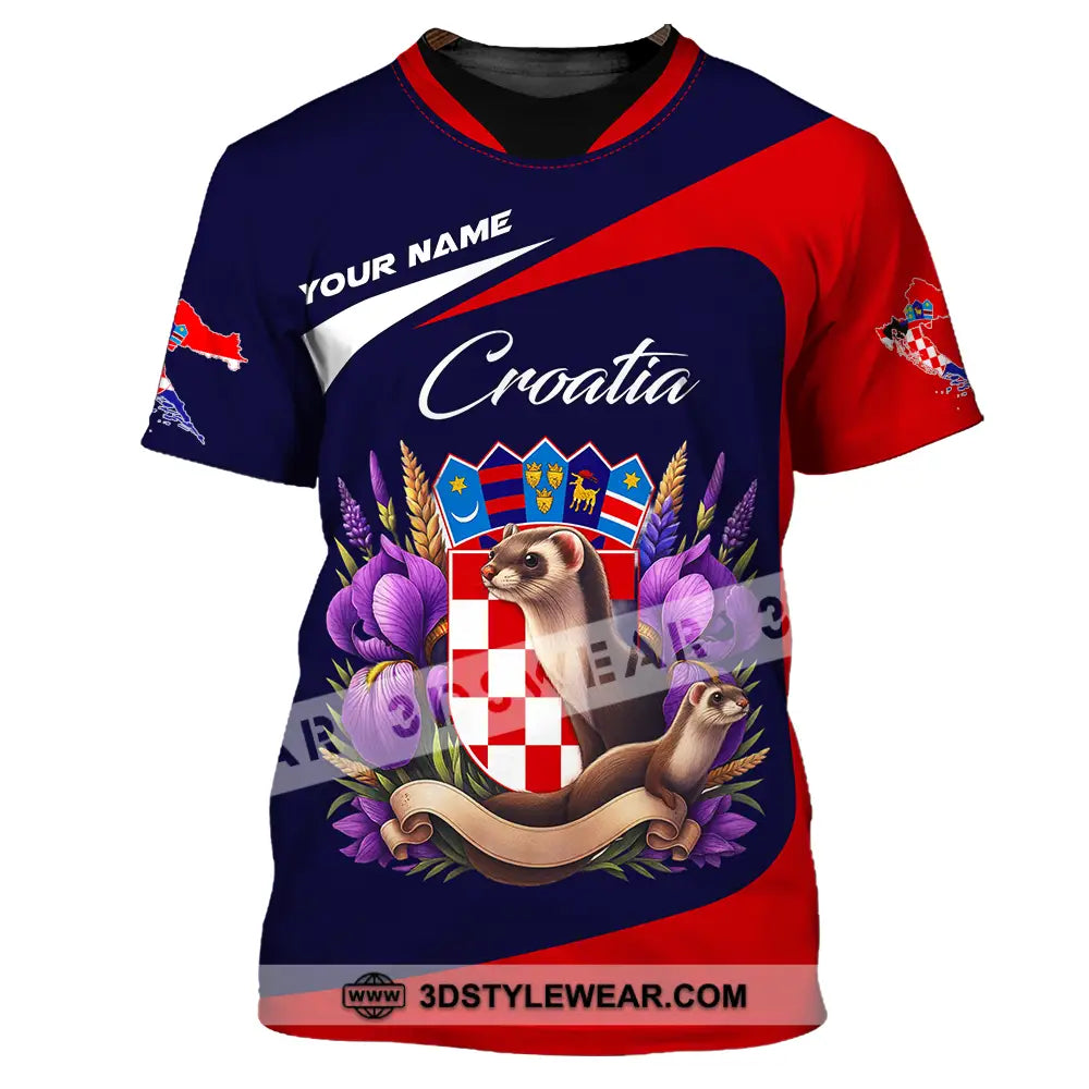Unisex Shirt - Custom Croatia 3D Shirt T-Shirt / S T-shirt