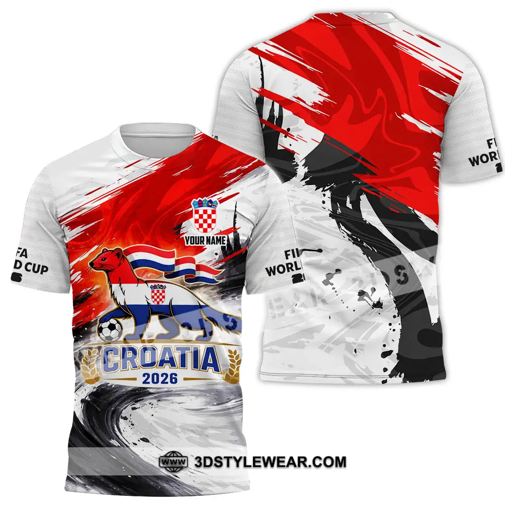 Unisex Shirt - Custom Croatia 3D Shirt T-Shirt / S T-shirt