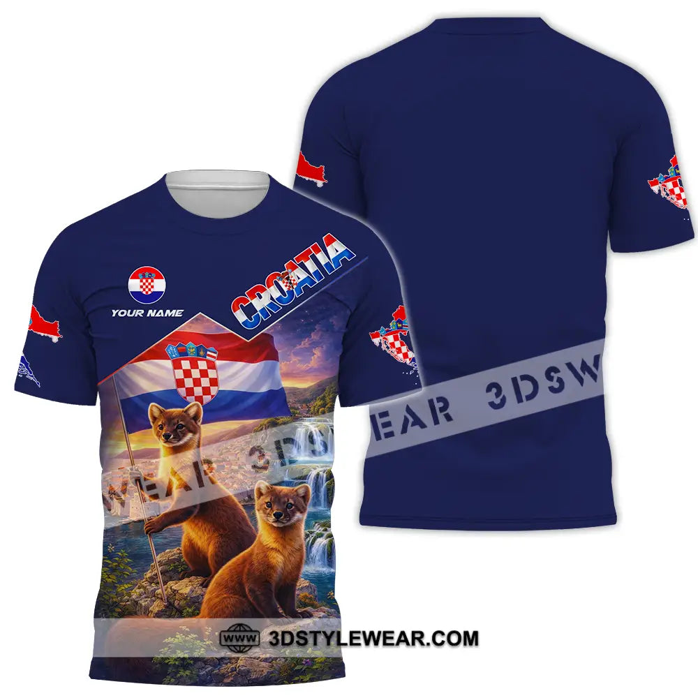 Unisex Shirt - Custom Croatia 3D Shirt T-Shirt / S T-shirt