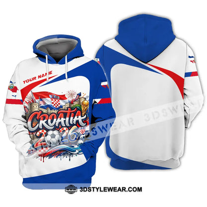 Unisex Shirt - Custom Croatia Fifa Club World Cup 2026 3D Shirt Hoodie / S T-shirt