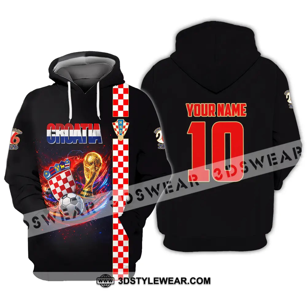Unisex Shirt - Custom Croatia FIFA World Cup 2026 3D Shirt Hoodie / S T-shirt