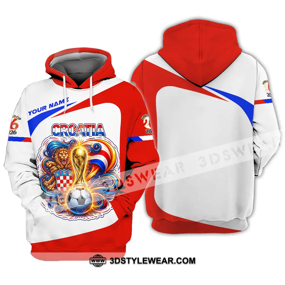 Unisex Shirt - Custom Croatia FIFA World Cup 2026 3D Shirt Hoodie / S T-shirt