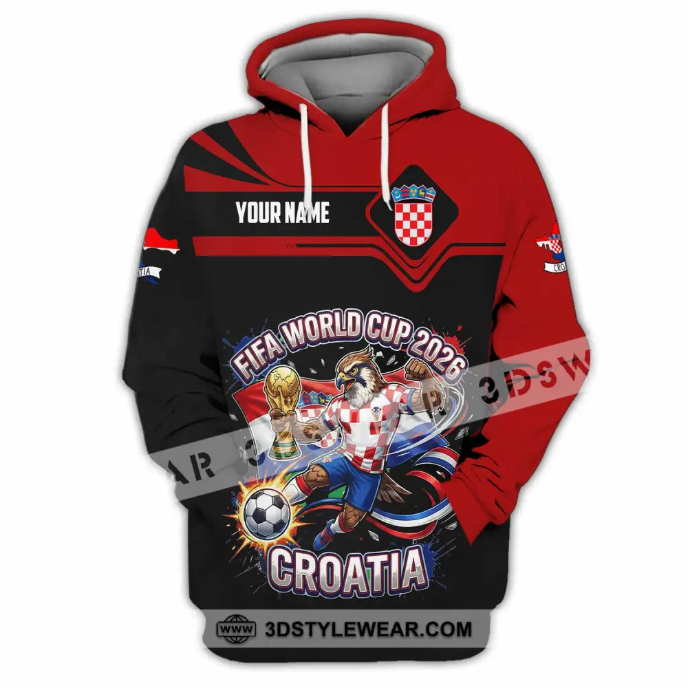 Unisex Shirt - Custom Croatia Fifa World Cup 2026 3D Shirt Hoodie / S T-shirt