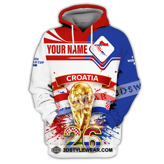 Unisex Shirt - Custom Croatia Fifa World Cup 2026 3D Shirt style option 2