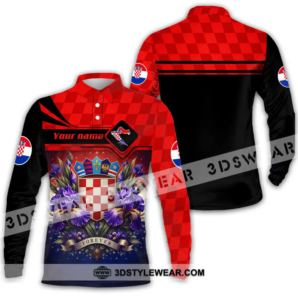 Unisex Shirt - Custom Croatia Fifa World Cup 2026 3D Shirt - Long Sleeve Polo / S - T-shirt