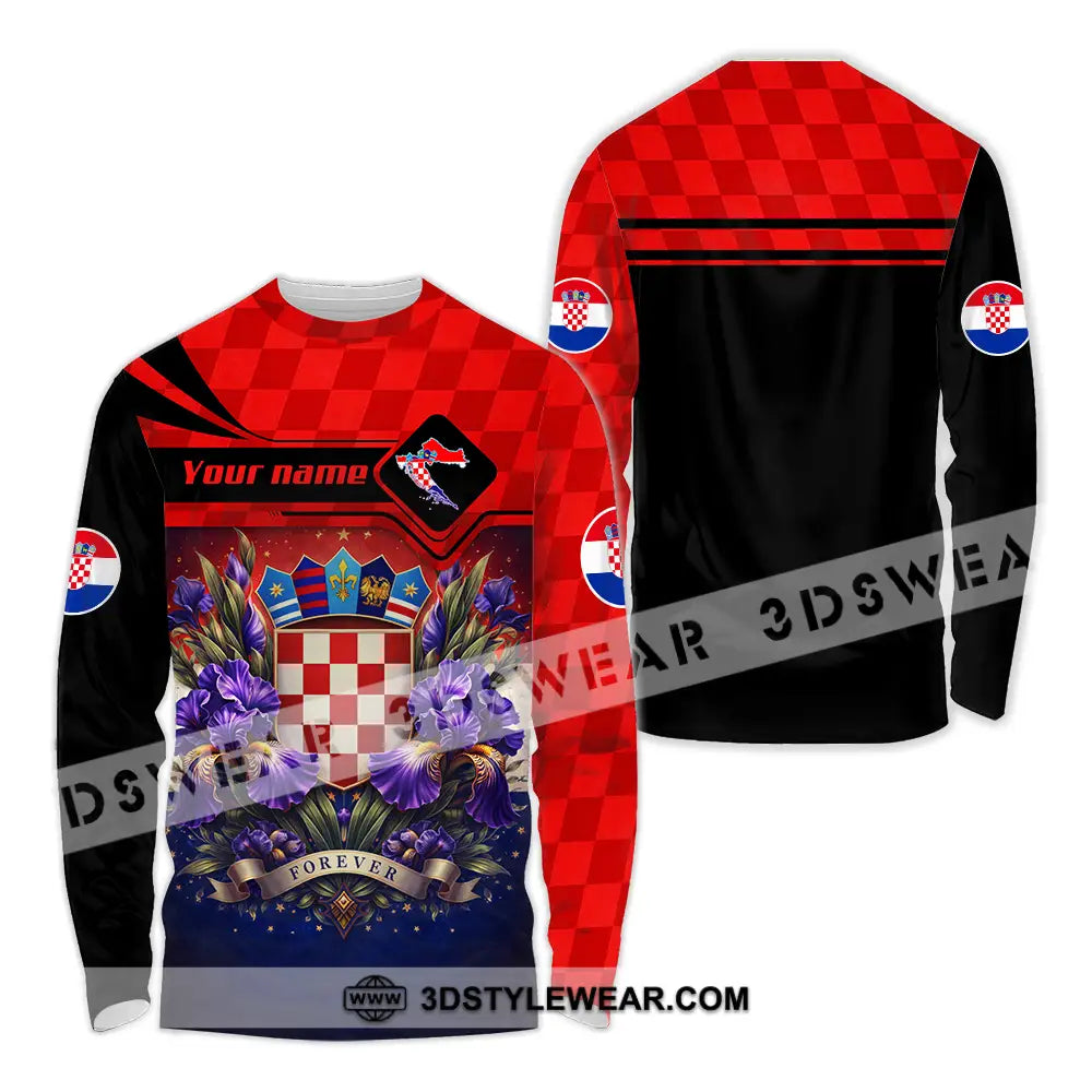 Unisex Shirt - Custom Croatia Fifa World Cup 2026 3D Shirt - Long Sleeve Shirt / S - T-shirt