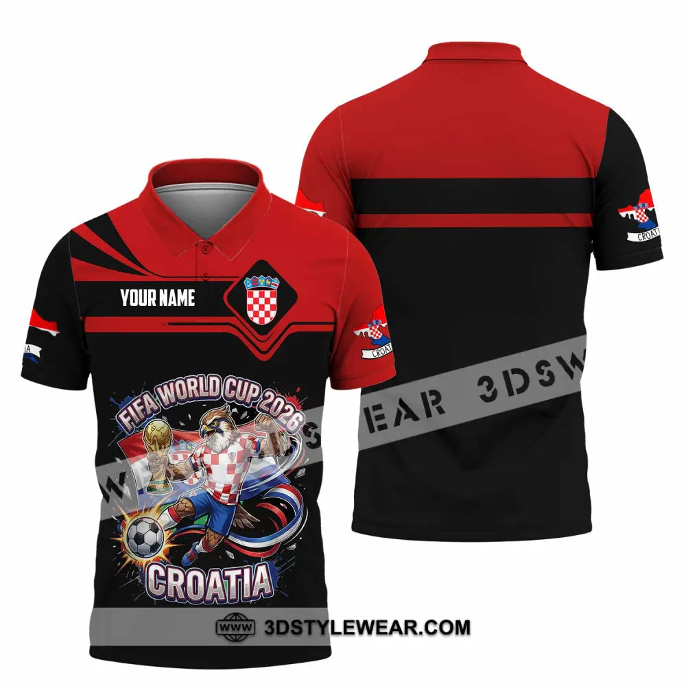 Unisex Shirt - Custom Croatia Fifa World Cup 2026 3D Shirt Polo Shirt / S T-shirt