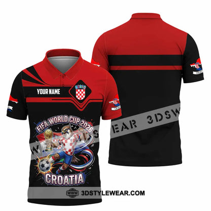 Unisex Shirt - Custom Croatia Fifa World Cup 2026 3D Shirt Polo Shirt / S T-shirt