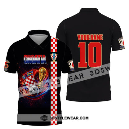 Unisex Shirt - Custom Croatia FIFA World Cup 2026 3D Shirt Polo Shirt / S T-shirt