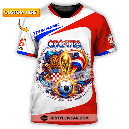 Unisex Shirt - Custom Croatia FIFA World Cup 2026 3D Shirt T-shirt