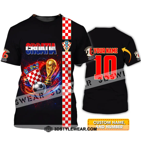 Unisex Shirt - Custom Croatia FIFA World Cup 2026 3D Shirt style option 1