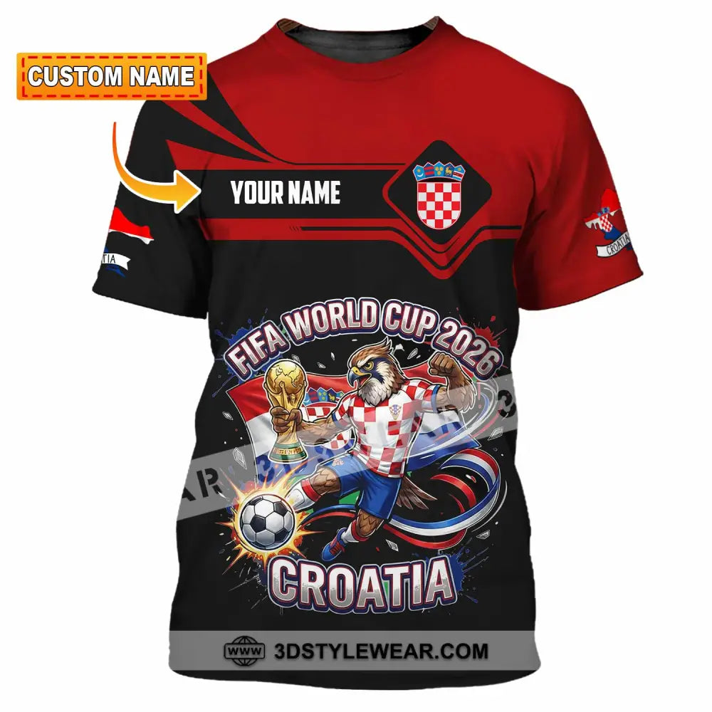 Unisex Shirt - Custom Croatia Fifa World Cup 2026 3D Shirt T-shirt