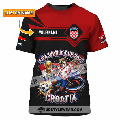 Unisex Shirt - Custom Croatia Fifa World Cup 2026 3D Shirt T-shirt