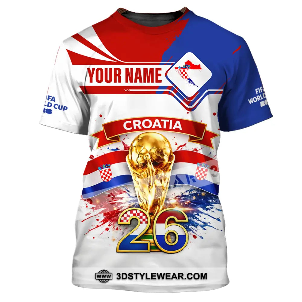 Unisex Shirt - Custom Croatia Fifa World Cup 2026 3D Shirt T-Shirt / S T-shirt
