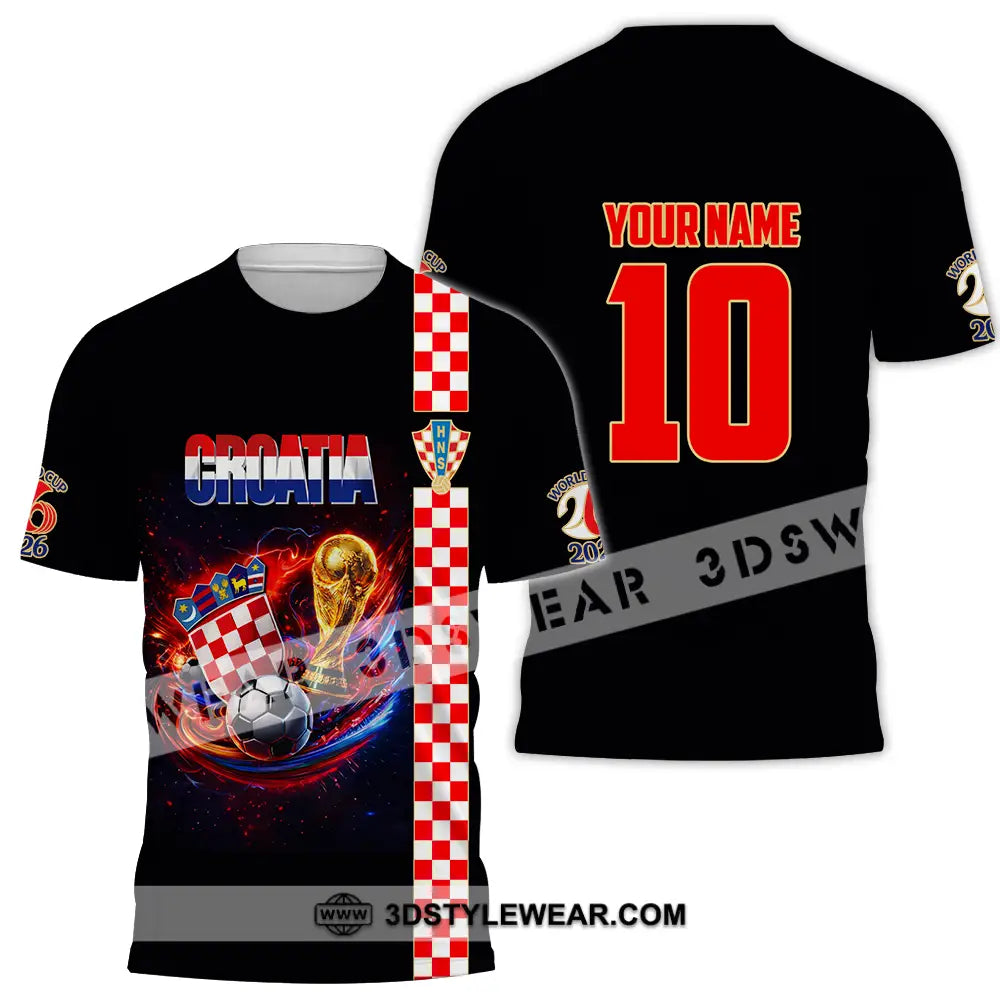 Unisex Shirt - Custom Croatia FIFA World Cup 2026 3D Shirt T-Shirt / S T-shirt
