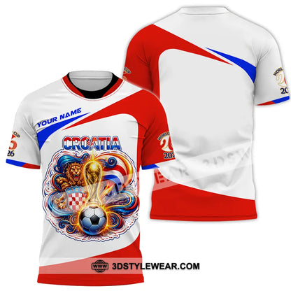 Unisex Shirt - Custom Croatia FIFA World Cup 2026 3D Shirt T-Shirt / S T-shirt