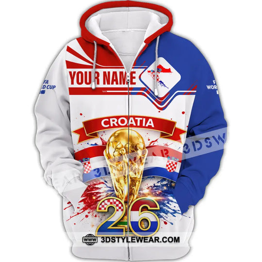 Unisex Shirt - Custom Croatia Fifa World Cup 2026 3D Shirt style option 3