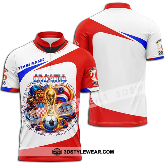 Unisex Shirt - Custom Croatia FIFA World Cup 2026 3D Shirt style option 3