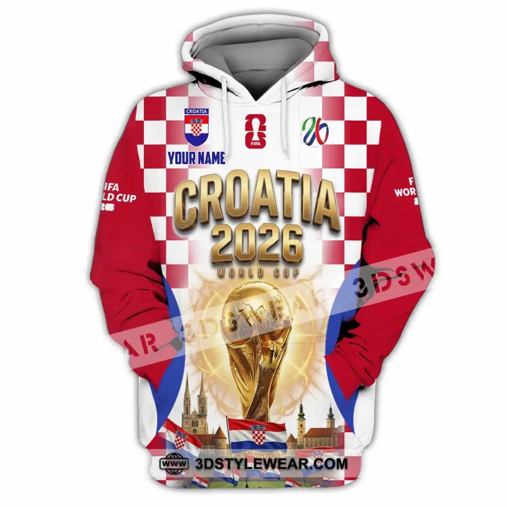 Unisex Shirt - Custom Croatia World Cup 2026 Shirt - Hoodie / S - T-shirt