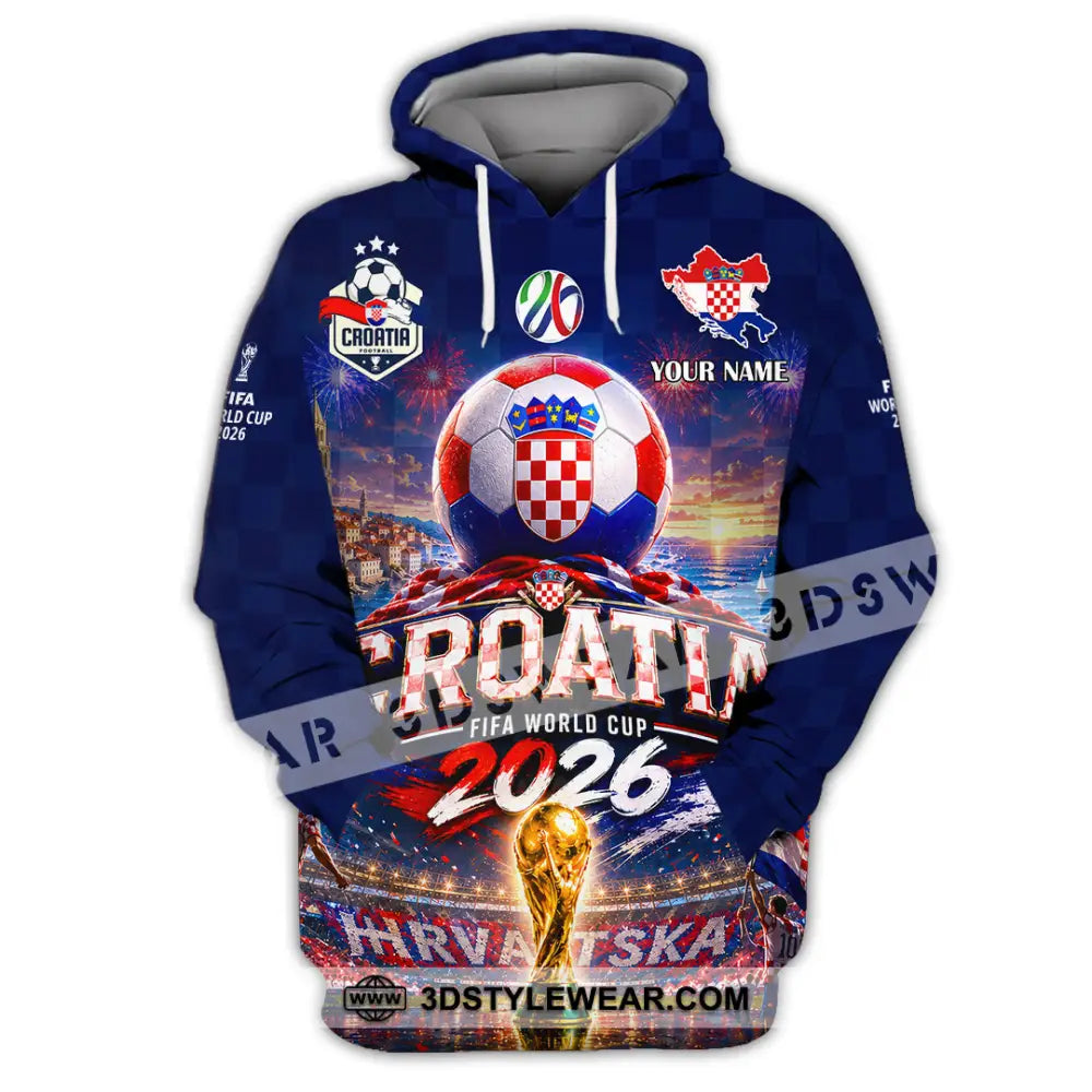 Unisex Shirt - Custom Croatia World Cup 2026 Shirt - Hoodie / S - T-shirt