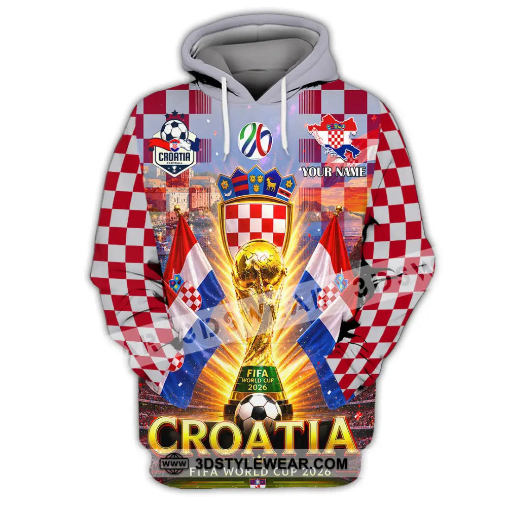 Unisex Shirt - Custom Croatia World Cup 2026 Shirt - Hoodie / S - T-shirt
