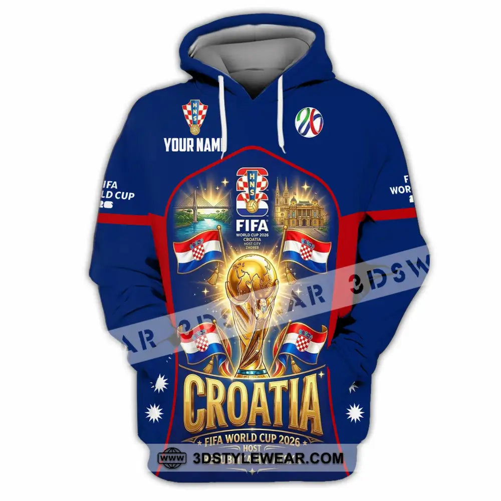 Unisex Shirt - Custom Croatia World Cup 2026 Shirt - Hoodie / S - T-shirt