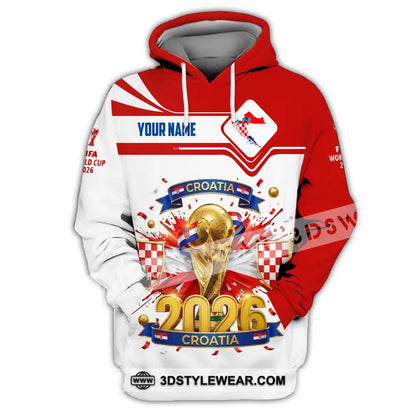 Unisex Shirt - Custom Croatia World Cup 2026 Shirt - Hoodie / S - T-shirt