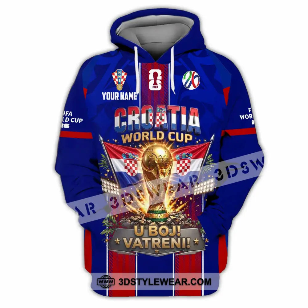Unisex Shirt - Custom Croatia World Cup 2026 Shirt - Hoodie / S - T-shirt