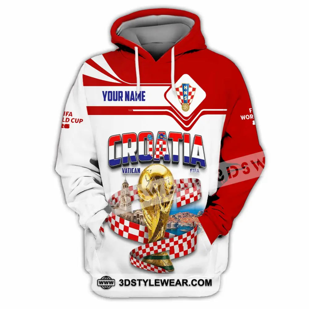 Unisex Shirt - Custom Croatia World Cup 2026 Shirt - Hoodie / S - T-shirt