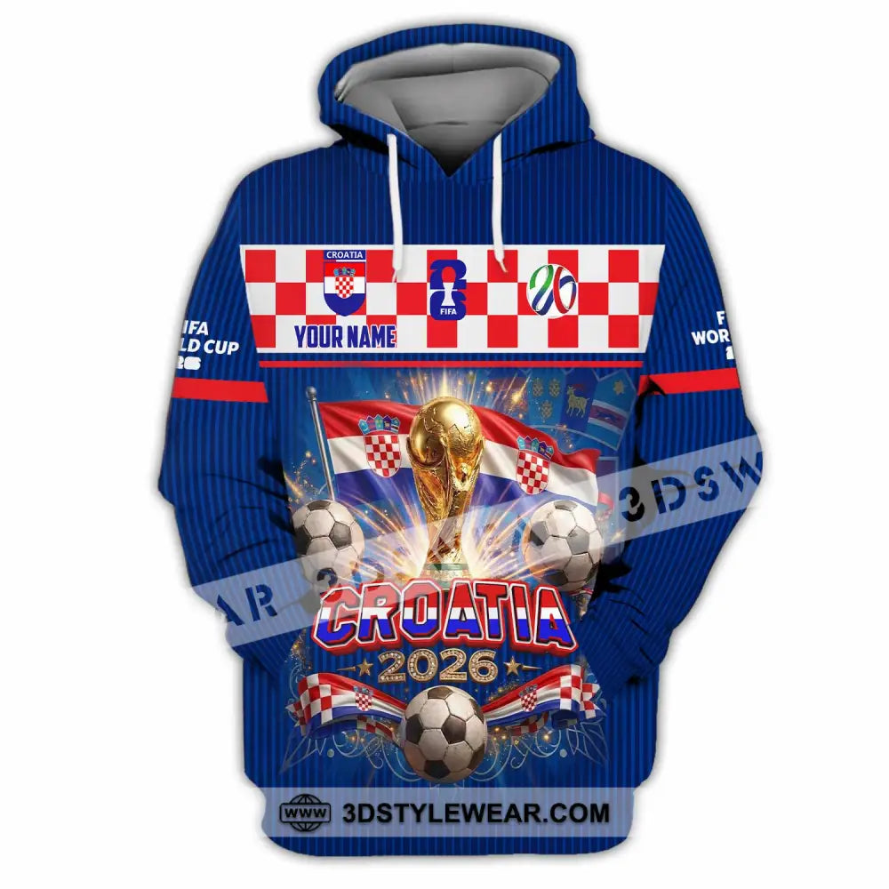 Unisex Shirt - Custom Croatia World Cup 2026 Shirt - Hoodie / S - T-shirt