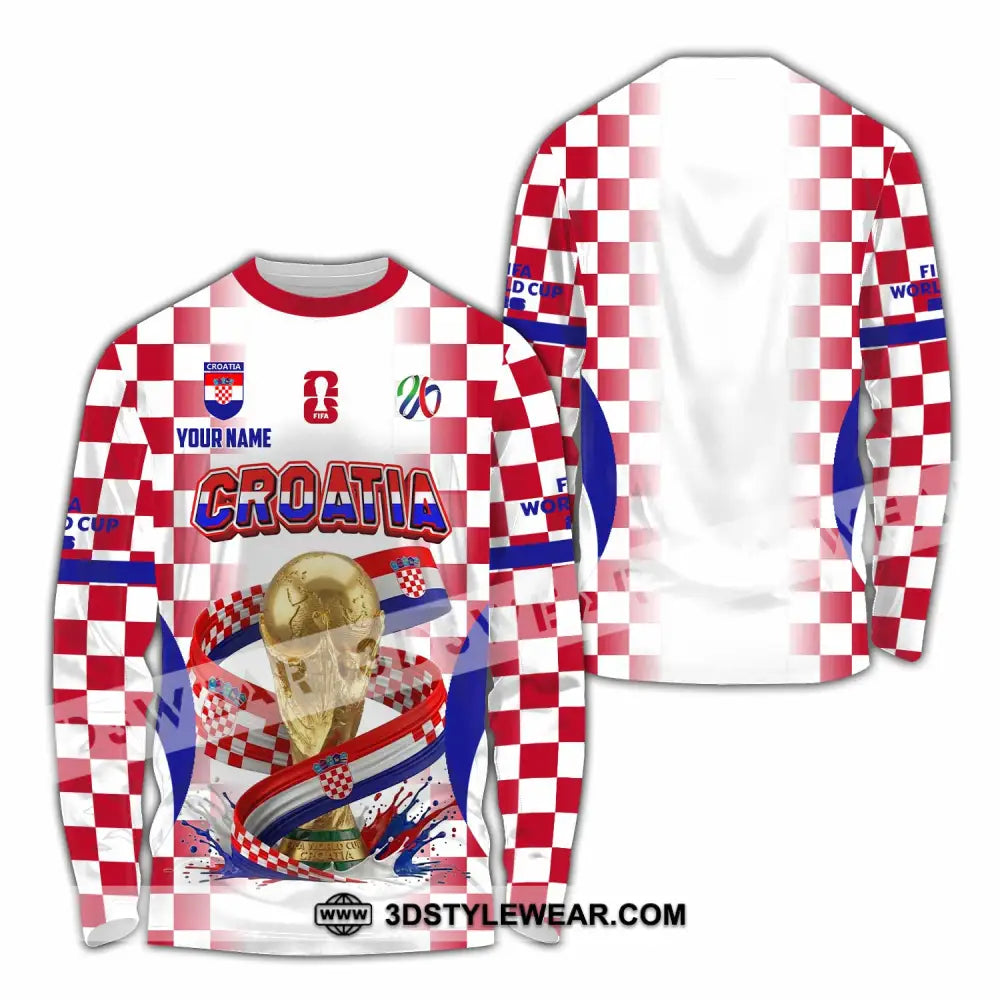 Unisex Shirt - Custom Croatia World Cup 2026 Shirt - Long Sleeve Shirt / S - T-shirt