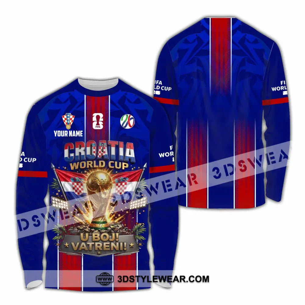 Unisex Shirt - Custom Croatia World Cup 2026 Shirt - Long Sleeve Shirt / S - T-shirt